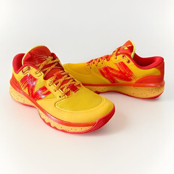 NEW BALANCE HESI LOW LETTERMAN Basketball Shoe BBHSL01 M8.5/W10 OrangeRed Yellow